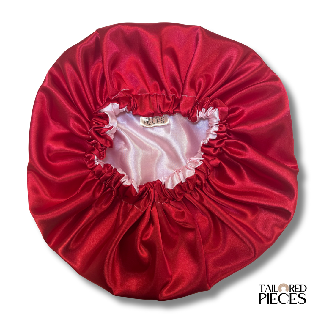 Valentine's Day Bonnet - Red & Light Pink